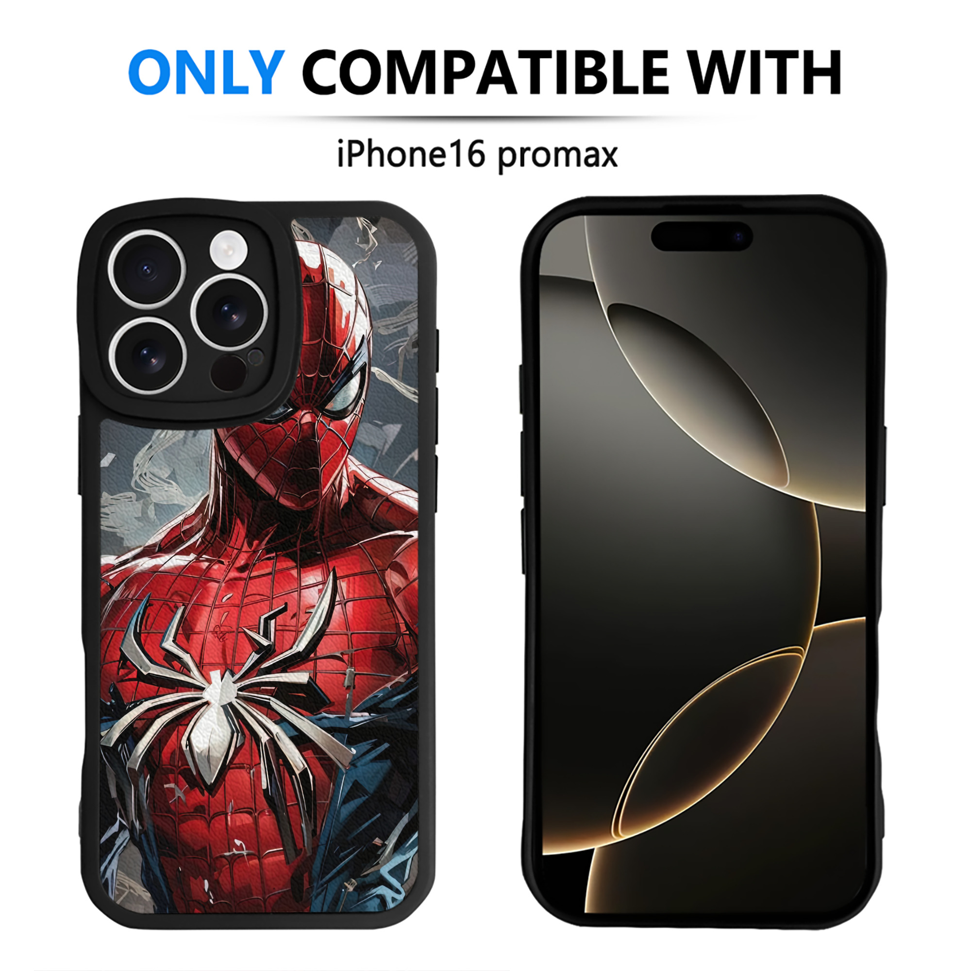 Spider Man スパイダーマン 【iPhone 16シリーズ対応】シリコンスマホケース（レザー調） 材質：シリコン